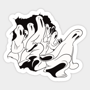 Cartoon Ghosts Sticker